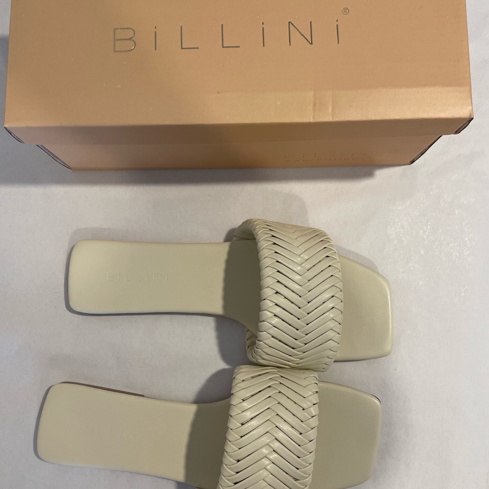 BILLINI | FEVA WOVEN SLIDES SANDALS | BONE - Picture 3 of 9